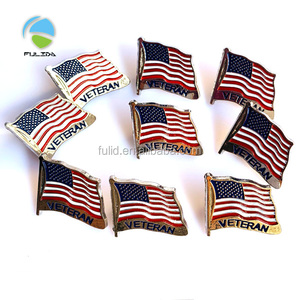 Impresión personalizada EE. UU. País Esmalte Epoxi Bandera Diseño logo Bandera Pin - Product Image 3