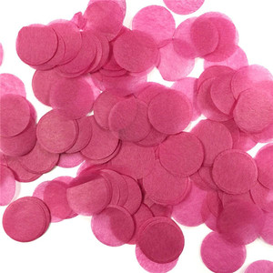Confettis écologiques roses, 2.5cm, 1000 pièces, métalliques multicolores, cercles de papier pour décoration de mariage - Product Image 2