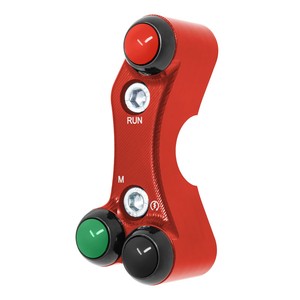 Interruptor de manillar derecho para BMW S 1000 R (orificios alineados) (rojo) - Product Image 4