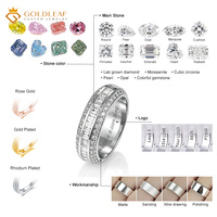 Bague Éternité en Diamant de Laboratoire Certifié IGI Or 10K 14K 18K pour Femme, Bijoux d'Anniversaire de Mariage, Vente en Gros Personnalisée