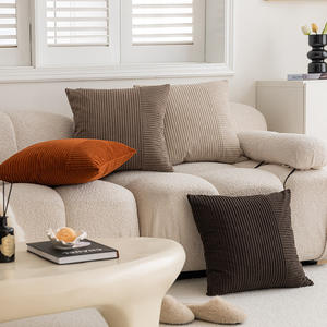 Modern Corduroy Pillowcase Rectangle Solid <b>Navy</b> <b>Blue</b> Breathable Home Decor <b>Cushion</b> Cover For Living Room Bedroom Sofa - Product Image 3