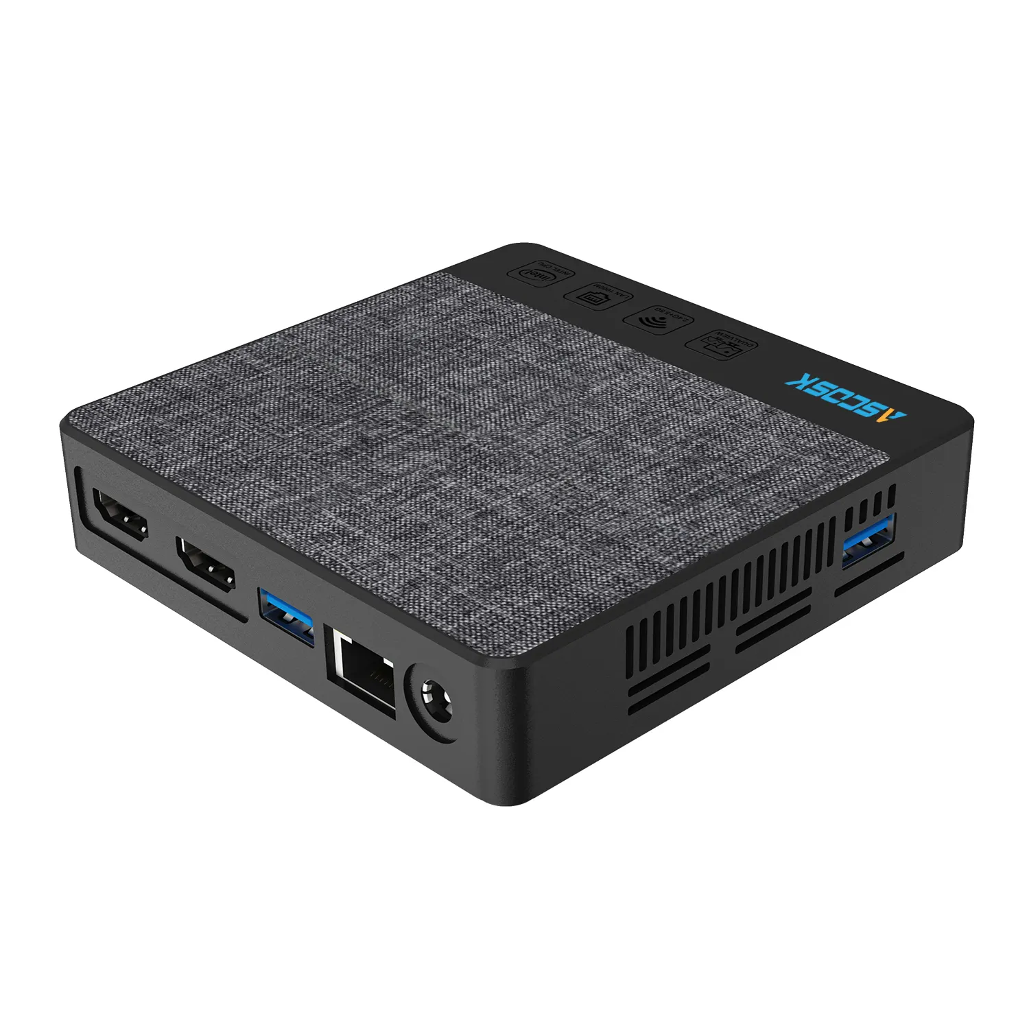 Ascosk N42 Mini Pc Intel Celeron N3350 2.4Ghz Licentie Wint 10 Pro 4Gb 64Gb 2.4/5.8Ghz Wifi Bt4.0 4K Desktopcomputer