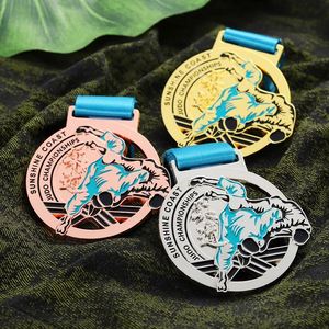 Hot Gold Silver Bronze Plated 3D Enamel Winning Judo Medals Sports Metal Zinc Alloy Personalized Your Own Custom Medals Award - Product Image 1