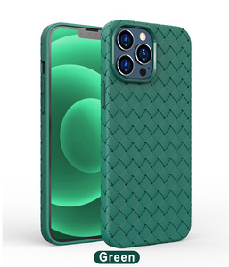 หรูหราบางเฉียบBreathableหนังTPUเคสโทรศัพท์สําหรับ<span class=keywords><strong>iPhone</strong></span> 15 14 Pro 13 Pro Maxถักตาข่ายนุ่มShell - Product Image 6