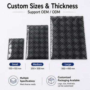 Bolsas ESD Planas Antiestáticas de PE Negro Personalizadas con Impresión de Gravura y Serigrafía para Chips Semiconductores Electrónicos - Product Image 2