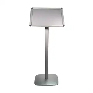 Aluminium Indoor Lectern Lantai Menu Berdiri A3 Iklan Alas Poster Stand