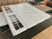 Puerta de garaje de diseño moderno para el hogar, Cedro sólido aislado, madera Real, cochera rústica personalizada, estilo de casa, ventanas de perspectiva de lujo