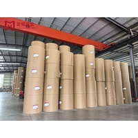 Papier de base brun pour coussinets de refroidissement, rouleau de papier kraft 95 g/m² 740 mm pour la production de coussinets de refroidissement, rideaux humides, élevage de volailles et de bétail