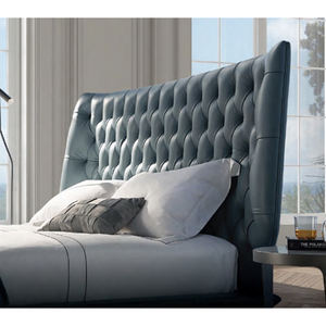 Cadre <span class=keywords><strong>de</strong></span> <span class=keywords><strong>lit</strong></span> plateforme Queen Size avec tête <span class=keywords><strong>de</strong></span> <span class=keywords><strong>lit</strong></span> incurvée et support en <span class=keywords><strong>lattes</strong></span> <span class=keywords><strong>de</strong></span> bois / Cadre <span class=keywords><strong>de</strong></span> <span class=keywords><strong>lit</strong></span> moderne rembourré <span class=keywords><strong>de</strong></span> luxe / Matelas - Product Image 2