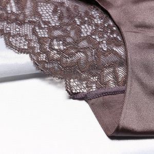 ชุดชั้นในผ้าซาตินเนื้อไอซ์ซิลค์เซ็กซี่สำหรับผู้หญิง กางเกงในลูกไม้ไร้รอยต่อ ขายดีและเป็นที่นิยม - Product Image 5