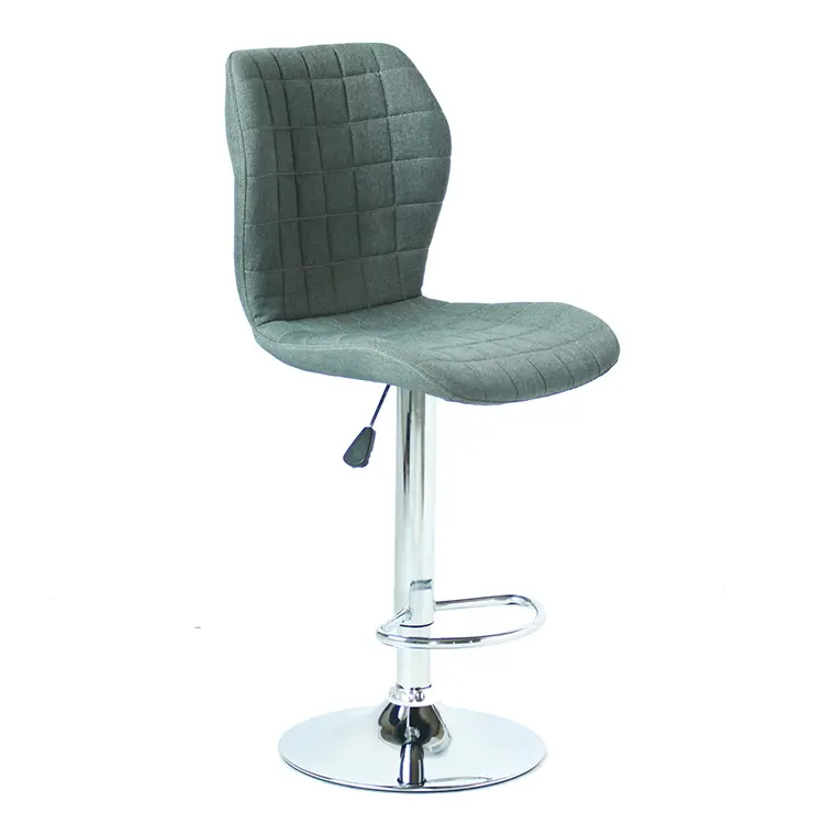 Assento macio de tecido, cadeira alta moderna para cozinha pub, balcão giratório ajustável