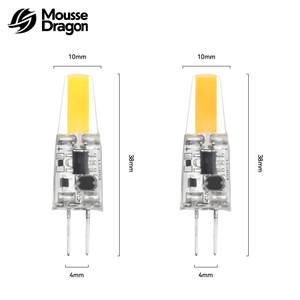 <span class=keywords><strong>G4</strong></span> <span class=keywords><strong>LED</strong></span> COB Lampe en silicone haute luminosité 3W 3000K 6000K Blanc chaud AC DC 12V Lustre en cristal certifié FCC - Product Image 2
