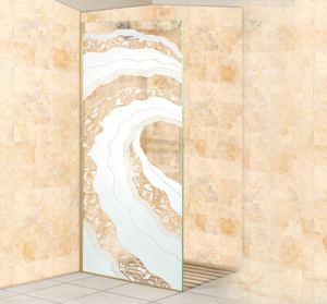 Mampara de Ducha de Vidrio Templado Ajustable, <span class=keywords><strong>con</strong></span> Perfiles para Paredes Irregulares, sin Marco, Elegante, Impermeable, para Apartamento - Product Image 1