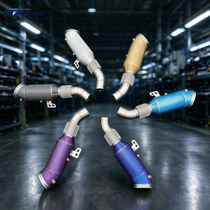 ท่อลง FlowTech รุ่นขายดี T304 สแตนเลสสตีล สำหรับ BMW B58 3.0T M340i M440i 540i พร้อมแผ่นกันความร้อน มีหลายสีให้เลือก - Product Image 6