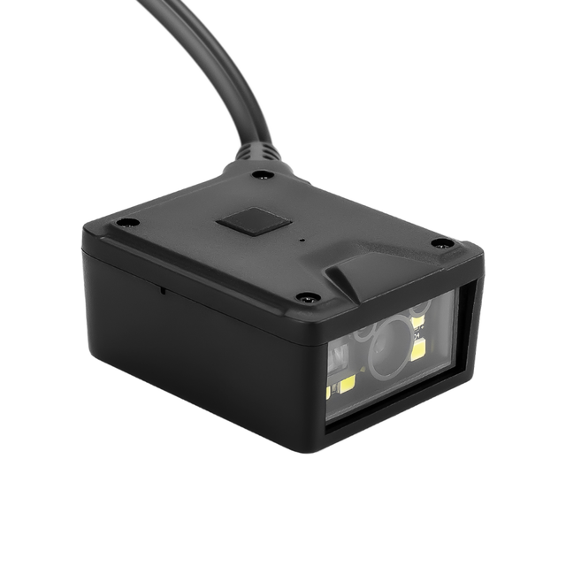 ENKSCAN Mini QR Fixed Barcode Scanner Phone Embedded 2D Bar Code Reader USB Interfaces CMOS Sensor 2600 Scans/Sec 1-Year