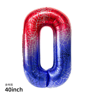 Palloncini in Foil di Elio Giganti da 40 Pollici di <span class=keywords><strong>Spiderman</strong></span> Blu e Rosso, Decorazione con Striscione 'Buon Compleanno' - Product Image 3
