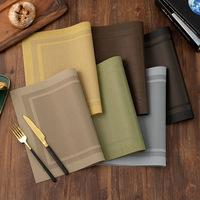 Vente en gros Napperons de table de Noël tissés en vinyle pvc imperméable pour table à manger Accessoires de cuisine de luxe