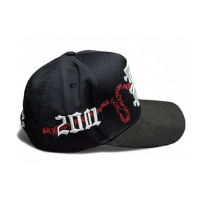 Chất Lượng Cao Người Đàn Ông Của 5 Bảng Điều Chỉnh Một Khung Rhinestone Mũ Bóng Chày Sang Trọng Dandy Thêu Thể Thao Hat Với Da Lộn Màu Đen Brim Visor - Product Image 3