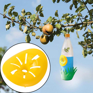Trappola per Calabroni Gialla Riutilizzabile a Forma di Imbuto da Inserire in Bottiglie di Plastica per Catturare Calabroni <span class=keywords><strong>e</strong></span> Vespe, Strumento Ecologico Fai-da-te Disponibile - Product Image 1