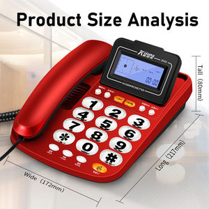 Téléphone <span class=keywords><strong>fixe</strong></span> filaire à double interface sans batterie pour personnes âgées avec écran Téléphone <span class=keywords><strong>fixe</strong></span> FICAN2101 - Product Image 3