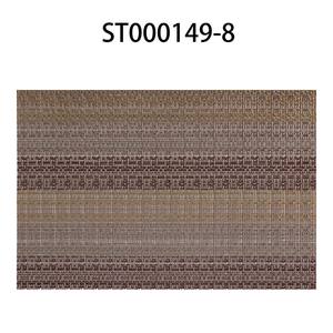 Vente en gros tapis anti-brûlure de couleur dégradée support de napperon en PVC tapis de mariage personnalisé tapis de drainage de cuisine napperon à rayures - Product Image 3