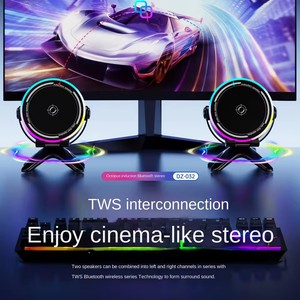 Nuevo Altavoz con Soporte para Teléfono Móvil, Bluetooth 5.3, Sonido Envolvente Estéreo, Luces RGB Coloridas, Inducción Magnética - Product Image 4