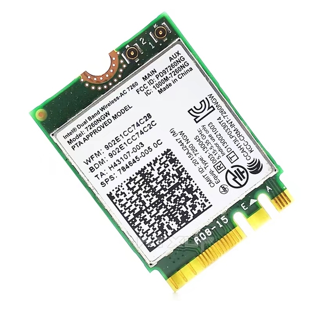 Wireless Network Card 1167Mbps BT 4.0 for Intel Dual Band 2.4G 5G 7260AC M.2 NGFF Wifi Card