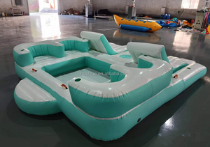 Materassino Gonfiabile Mare per 6 Persone Divano Gonfiabile per Lago e Fiume Lounge Galleggiante per Acqua Isola Gonfiabile per Piscina - Product Image 2