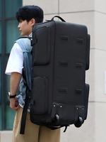 Sac de voyage à roulettes avec logo personnalisé, durable, noir, grande capacité, sac de voyage professionnel extensible à roulettes