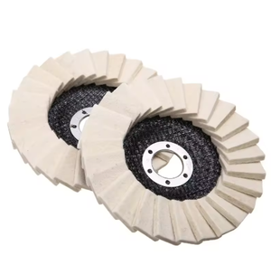 5 Pack 4 1/2 Polegada Durable <span class=keywords><strong>Angle</strong></span> <span class=keywords><strong>Grinder</strong></span> Anexo Médio Lã Flap Disc para Metal Polimento De Alumínio De Aço Inoxidável Polimento - Product Image 2