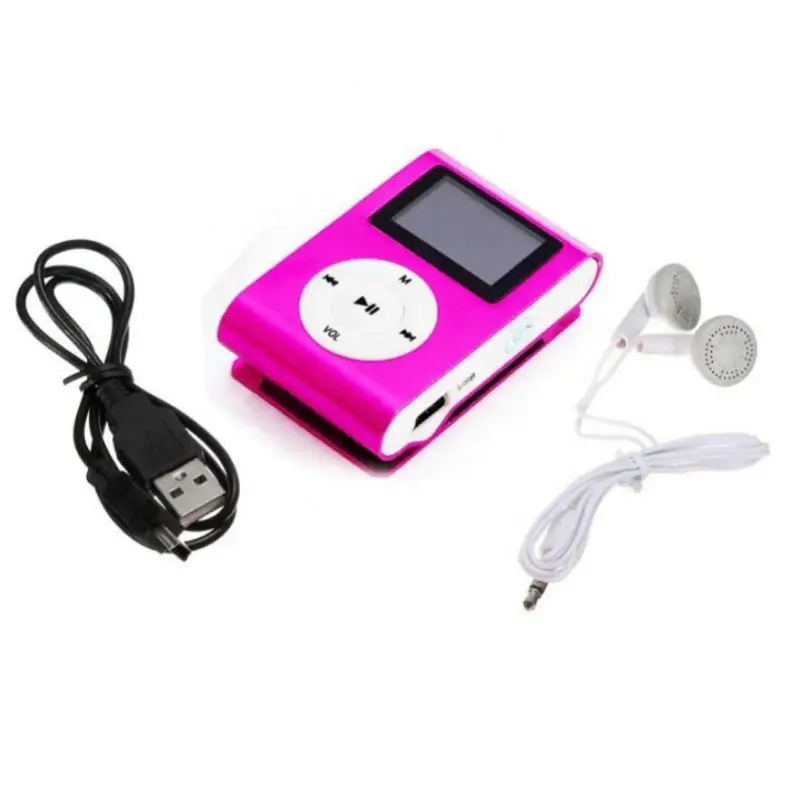 High quality Running sport colorful Mini Clip LCD display MP3 Player With screen and headphones