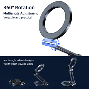 Folding Portable Dual Magnetic Phone <strong>Holder</strong> Desktop Aluminium Alloy Gym Magnetic Phone <strong>Holder</strong> <strong>Wall</strong> Phone <strong>Mount</strong> - Product Image 5