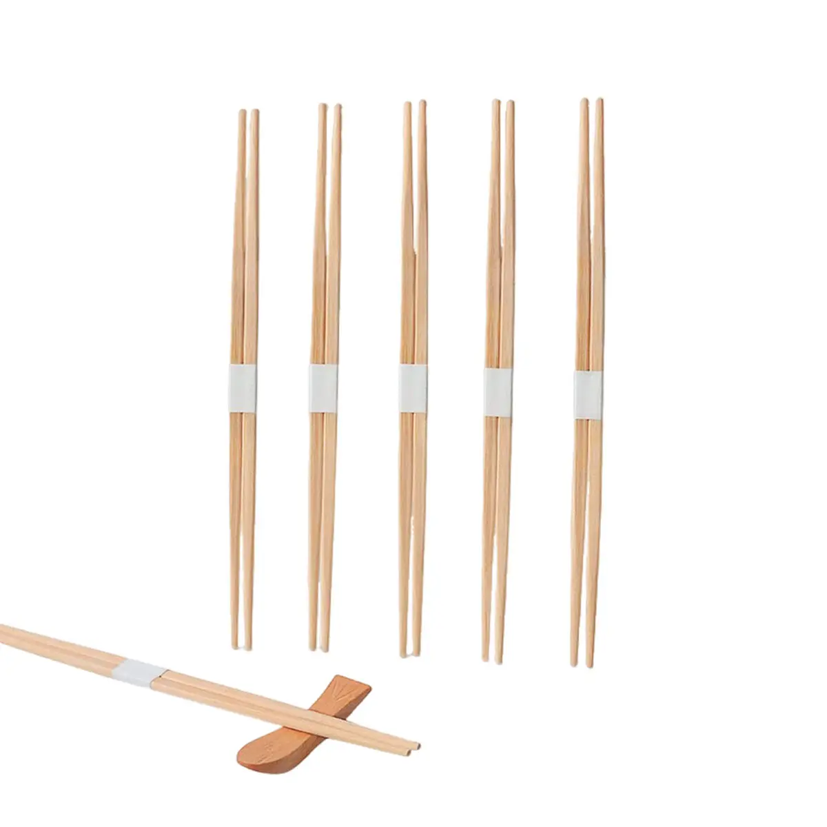 Palillos de bambú desechables, palillos largos de bambú, olla caliente japonesa, logotipo personalizado, palillos de madera de dos puntos para restaurante