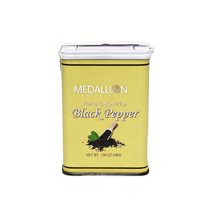 Custom Printed Flip Top Lid Metal Packaging Can for Black Pepper Seasoning Powder Condiment <b>Storage</b> Container Food Grade Tinplat - Product Image 2