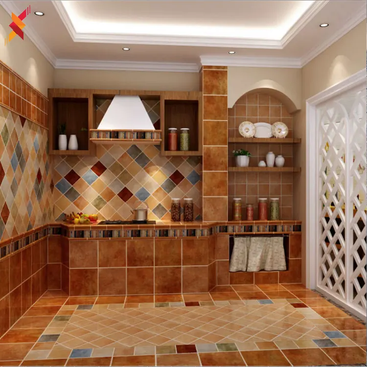Grande qualidade antiderrapante cozinha granito <span class=keywords><strong>pisos</strong></span> azulejo da parede de cerâmica