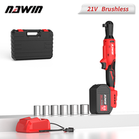 Clé à cliquet sans fil 40 pi. lbs. 400 RPM 21V Kit d'outils à cliquet électrique avec 2 paquets de batteries 2.0Ah