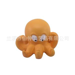 Balle anti-stress pieuvre en PU souple et mignonne, couleur orange, pour les 14 ans et plus, livraison directe d'usine - Product Image 4