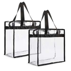 Bolsas Transparentes de PVC Aprobadas para Estadios, Ideales para Eventos Deportivos Escolares, Conciertos, con Cremalleras y Asas - Product Image 1