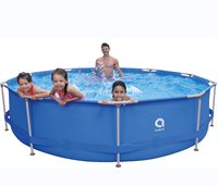 Piscine familiale rectangulaire gonflable pour adultes en plein air, avec cadre métallique, vente en gros