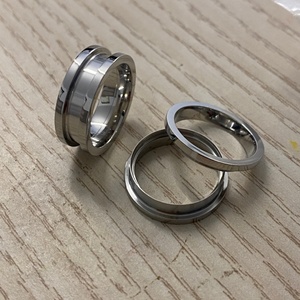 Macho Jewelry 316L Stainless Steel 2 Pieces Thread Screw <strong>Ring</strong> <strong>Blank</strong> Core for Inlay NFC <strong>Ring</strong> Jewelry - Product Image 2