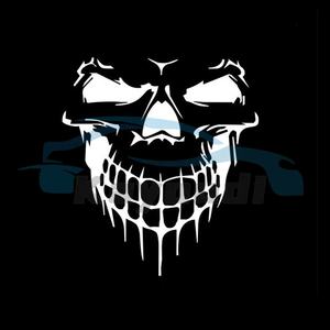 Calcomanía Reflectante para Capó/Lateral de Coche con Diseño de Calavera, 50cm*55cm, Adhesivo PET, Logotipo/Insignia Láser Blanco y Negro, Marca KYD, <span class=keywords><strong>1</strong></span> Año - Product Image 2