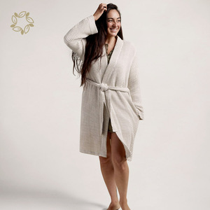 Organic <strong>Waffle</strong> <strong>Robe</strong> for <strong>Men</strong> Bamboo Cotton <strong>Robe</strong> 230 Grams Bathrobe White <strong>Waffle</strong> Hotel Bathrobe Custom Bath <strong>Robe</strong> - Product Image 6