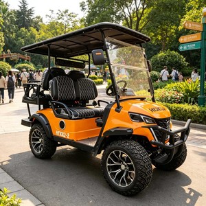 Carrito de golf eléctrico Hyxk2 2 de 4 plazas con tracción en las 4 ruedas para parques y patrullaje de propiedades - Product Image 1