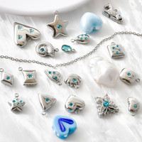 Pendentif en acier inoxydable avec strass mignon pour la fabrication de bijoux, breloque en cristal, cadeau d'anniversaire DIY, vente en gros, directement de l'usine