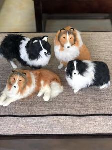 Perro de Simulación Realista y Suave, Decoración Navideña para Jardín Exterior, Perro Peludo, Animal de Peluche, Adorable Juguete de Peluche, <span class=keywords><strong>Border</strong></span> Collie - Product Image 3