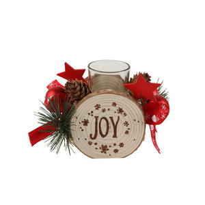 Decorazione Natalizia Portacandela a Stella di Natale Ornamenti Creativi da Tavolo Natalizi Portacandela Natalizio <span class=keywords><strong>in</strong></span> <span class=keywords><strong>Legno</strong></span> e Vetro - Product Image 5