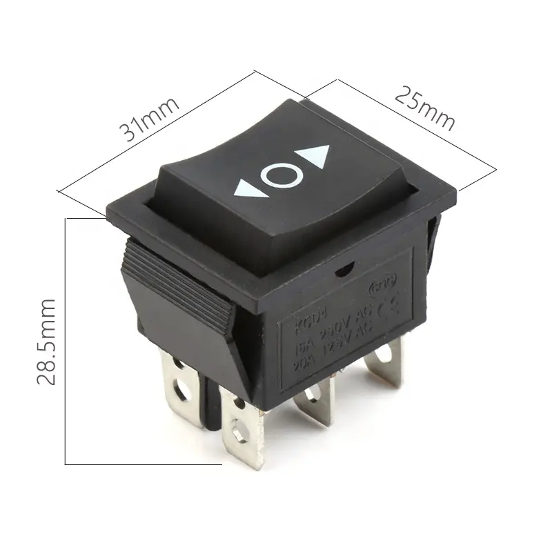 Rocker Switch SPST DPDT 6A/12A 250V AC Electrical Equipment high quality rocker switch pcb leci rs601 boat rocker Switches