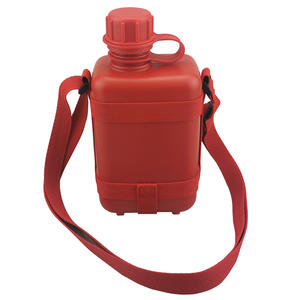 Free sample Popular Square Olive Green Canteen PE <b>Water</b> <b>Bottle</b> with <b>Belt</b> with Customized Logo and Low Minimum Order - Product Image 2