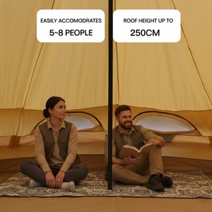 Tienda de Campaña Tipo Yurta Resistente y Transpirable para Cinco o Ocho Personas, Forma de Campana, Oxford, Comercial, para Glamping al Aire Libre, Familiar, Impermeable - Product Image 3