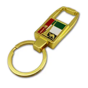 Groothandel Dubai Souvenir Gouden Sleutelhanger Zinklegering Sleutelhanger Multifunctionele Praktische Sleutelhanger Sleutelhouder Metalen